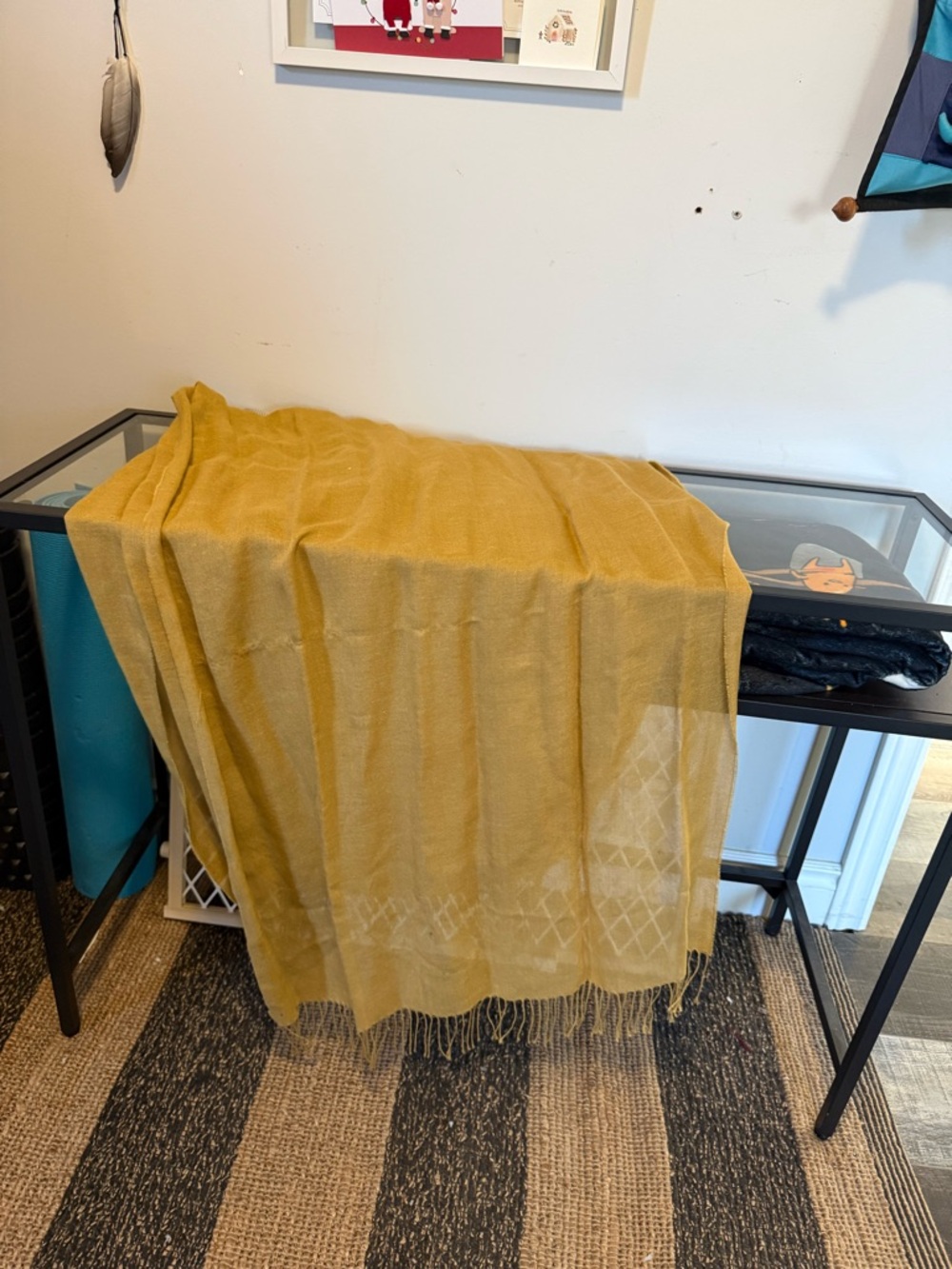 Mustard Yellow Decorative Scarf